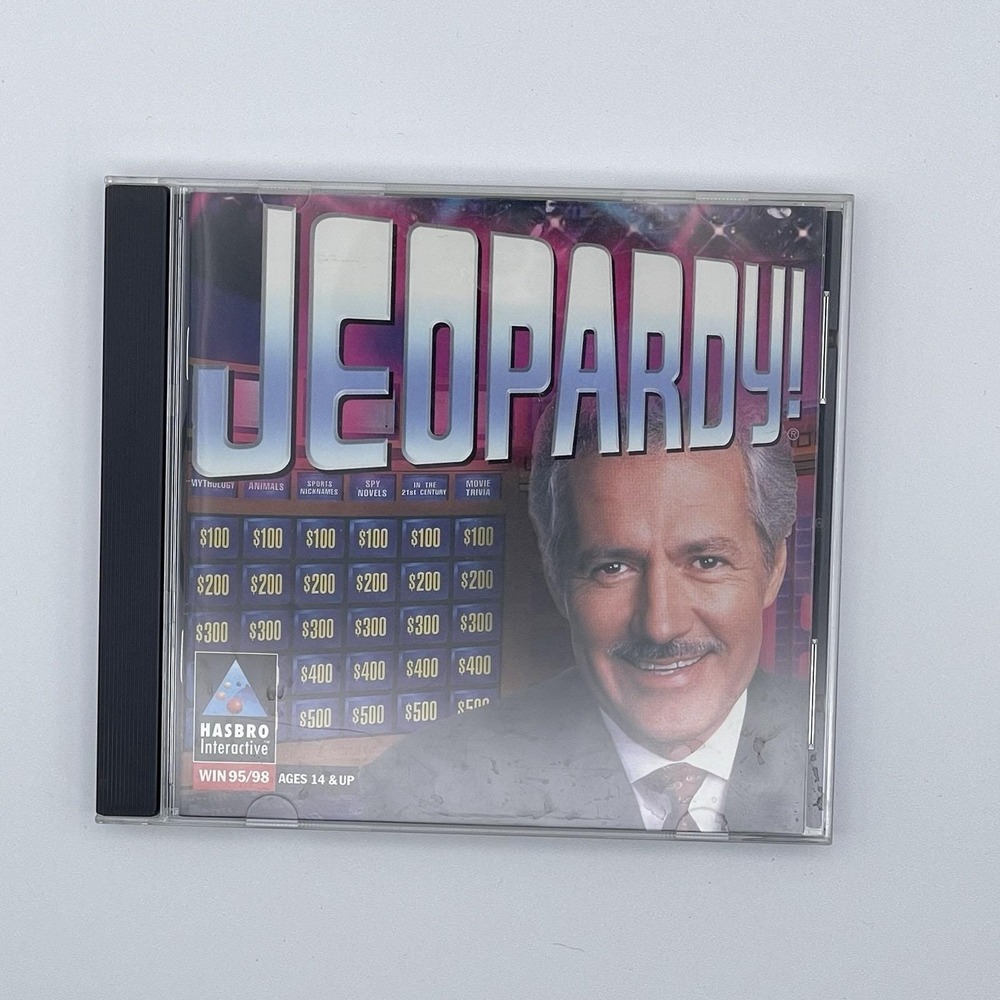 Jeopardy! CD-ROM PC Game (1998) Hasbro Interactive Windows 95/98 Alex Trebek